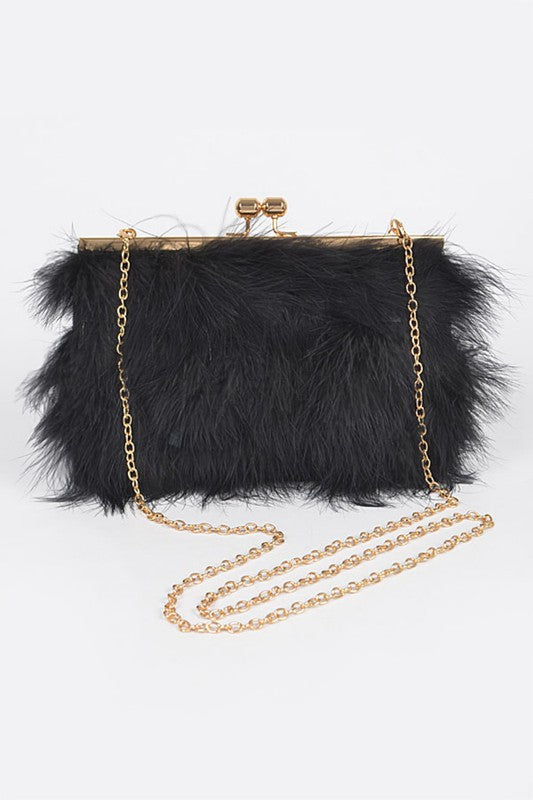 FAUX BOX CROSSBODY CLUTCH