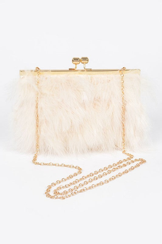 FAUX BOX CROSSBODY CLUTCH